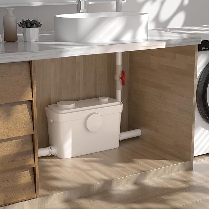 Upgrade 750W Macerator Pump,Grinding Upflush System, Non-clog Stainless Shell,Up to 36 ft,Sewerage Macerator Toilet Pump for Household Residential Basement Waste Water Disposal