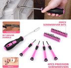 125 PCS Pink Household Tool Set, Pink Ladies Basic House DIY Toolkit Set for Home Garage Office College Dormitory Use, Hand Tool Kits for Women