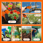 WNJ Garden Tool Set, 14PCS Complete Set of Heavy-Duty Stainless Steel Gardening Hand Tools with Stylish and Durable Tool Bag and Non-Slip Rubber Grips, Ideal Gardening Kit Gift for Women and Men