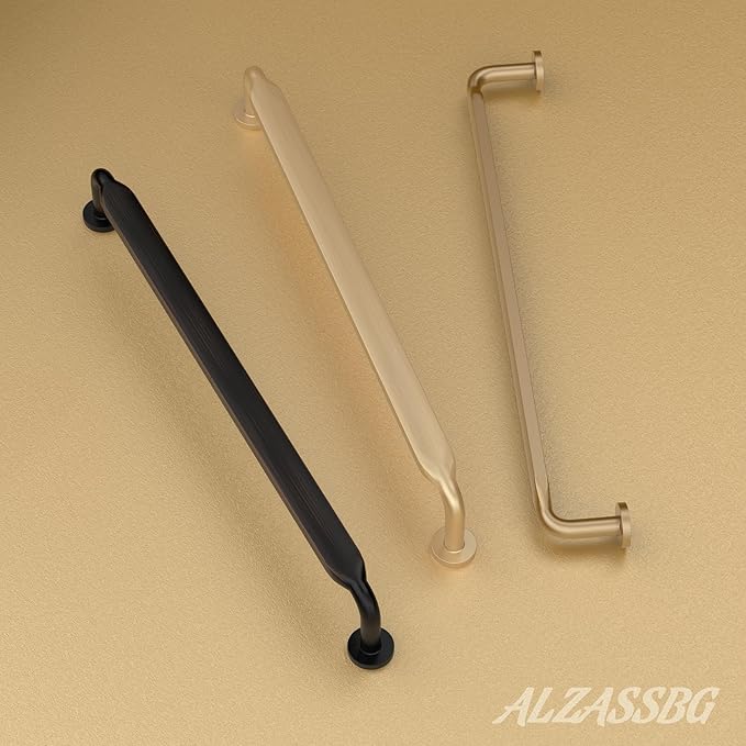 Alzassbg 6 Pack Oil Rubbed Bronze Cabinet Handles, 10 Inch(254mm) Hole Centers Arch Modern Cabinet Pulls Kitchen Cabinets Hardware for Cabinets and Drawers AL3503ORB