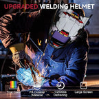 ARCCAPTAIN Auto Darkening Welding Helmet, 3.94"X3.66" Large Viewing Screen True Color Welding Hood with 4 Arc Sensor Solar Powered, Wide Shade 4-5/5-9/9-13 Welding Mask (Mobile Fighter)