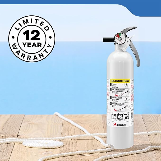 Kidde Fire Extinguisher for Boats, Single-Use 1A10BC