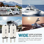 NuIth Manual Reset 25A Mini Fuse Circuit Breakers, E73 Low Profile ATM Circuit Breaker Blade Fuse DC 28V Resettable Standard Blade Fuses for Car Truck RV Marine (2PCS-25A)