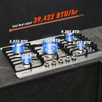30-inch 5-Burner Built-in Gas Cooktop with Stainless Steel & Cast Iron Grates - LW5S01A (LPG/NG Convertible)