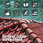 Transparent Waterproof Coating, 70oz Clear Waterproof Sealant - Concrete Crack Sealant for Roofs, Walls, Wood & Terraces - Indoor/Outdoor Flexible Water-Based UV-Resistant Crack-Proof Protection