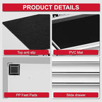 P.I.T. Mini White Tool Box, Portable 5-Drawer Micro Roll Cab Steel Stackable Tool Box with Liner, White Small Tool Case for Tools Storage and Organizers, Home DIY