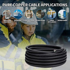 10 Gauge 3 Conductor Electrical Wire 10 AWG 3 Wire Oxygen-Free Copper PVC Stranded 50FT 10/3 Wire for LED Lighting Outdoor Low Voltage Extension Cable (10AWG-3C, 50FT)