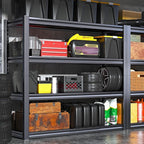 Raybee 40" Wide Heavy Duty Garage Storage Shelves, 3 Pack, Adjustable 4 Tier Metal Shelves for Warehouse, Pantry, Kitchen, 40" W x19 D x57 H, Black