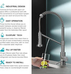 Kraus Bolden 2-in-1 Pull-Down Single Handle Kitchen Sink Filter Water Faucet for Reverse Osmosis or Water Filtration System in Brushed Brass, KFF-1610BB