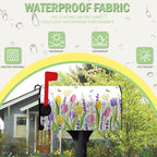 Spring Tulip Floral Mailbox Covers Magnetic Large Size 25.5 X 21 Inch Summer Spring Flower Butterfly Mailbox Cover Oversized Post Box Cover Wraps for Home Yard Decorations