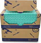 Heavy Duty Reusable Cleaning Cloths 100 Count Food Service Wipes Dishcloths Multi-use Towels(2Boxes)