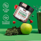 Force Factor Smarter Greens Superfoods Powder to Support Digestion, Gut Health, Bloating, Greens Powder with Probiotics, Prebiotics, Digestive Enzymes, & Adaptogens, Pomegranate Berry, 60 Servings