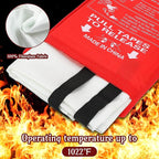 Jerify 12 Pack Fire Blanket for Home Emergency Fire Blanket 47 x 47 Inch Kitchen Fire Suppression Blanket Fiberglass Fire Blanket Flame Retardant Protection and Heat Insulation (Red)