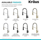 KRAUS Bolden Commercial Style 2-Function Single Handle Pull Down Kitchen Faucet in Spot-Free Antique Champagne Bronze, KPF-1610SFACB