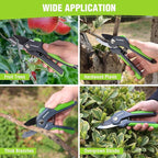 WORKPRO 8.5" Anvil Pruning Shear, Heavy Duty Garden Scissors & Clippers with Labor-Saving Design, Handheld Gardening Shears with Ergonomic Handle for Thick Branch Trimming