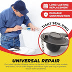 Qualihome Front Mount Chrome Toilet Handle Replacement Kit with 2 Inch Universal Toilet Flapper Replacement Kit and Stainless Steel Toilet Flapper Chain