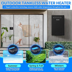 Propane Tankless Water Heater Outdoor,5.26GPM 20L Outdoor,Instant Hot Propane Gas Water Heater with Fahrenheit Digital Display,Multi-Protection