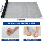 304 Stainless Steel Woven Wire Mesh Metal Window Screen Mesh Roll Security Mesh Roll for Door Screen/Patio Screen/Cabinets Mesh 20 Mesh 0.15mm Wire Dia (Black, 39.4in x 65.6ft)