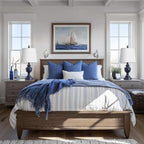 PARTPHONER Retro Table Lamps Set of 2, Bedside Lamp for Bedroom Rustic Farmhouse Table Lamps for Living Room, Vintage Nightstand Lamps with White Shades, Blue