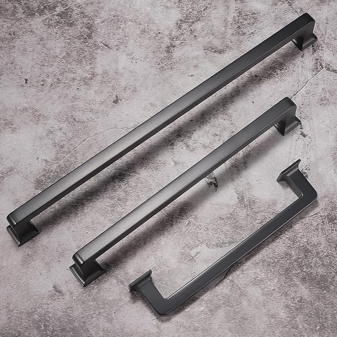 COTYKILEY 10 Pack 5 Inch(128mm) Matte Black Kitchen Cabinet Handles Cabinet Pulls Cabinet Door Handles Kitchen Cabinet Hardware Cupboard Drawer Pulls Dresser Handles