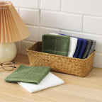 Glynniss Dishcloths Kitchen Highly Absorbent Dish Rags 100% Cotton Dish Cloths for Washing Dishes (Grey White)