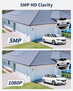 《122°Wide Angle & 80FT Night Vision》Outdoor Wired Security Camera System,CCTV Cameras Outside, Home Video Surveillance Systems