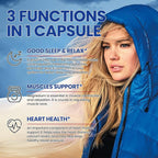 Magnesium Glycinate Capsules 500 mg - Magnesium Supplement with Potassium, Zinc, Vitamin C, D3, B6 - Support Proper Sleep & Rest - Maintain Muscle & Heart Health - 120 ct Easy to Swallow Vegan Pills