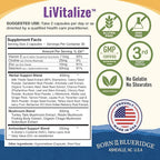LiVitalize 28-in-1 Liver Health Support with Milk Thistle – Liver Cleanse & Detox Supplement - Dandelion NAC Alpha Lipoic Acid Artichoke Reishi Chaga Turkey Tail Mushroom Formula 1540mg, 60 Capsules