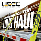 US Cargo Control 4" x 30' Winch Straps with D-Rings (2-Pack), 5,400 LBS Working Load Limit, Heavy Duty Flatbed Tie Downs, Yellow 4 Inch Straps for Flatbed Trailers, Trucks, and Cargo Securement