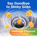 COMPAC HOME Plink Garbage Disposal Cleaner and Deodorizer, Air Fresheners for Garbage Disposal, Orange Scent, Home Cleaning Products for Kitchen Sink and Clogged Drains, Pack of 2 - 40 Count Total