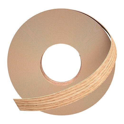 GSCIT Club Red Oak Edge Banding, 3/4 inch x 10ft roll of Veneer Edge Banding -Pre-glued Flexible, Real Wood Tape Banding for Cabinet Repair Furniture Restoration