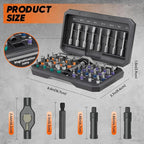 Saker 42 in 1 Magnetic Screwdriver Set, Multi Bit Free Combination Ratchet Screwdriver Set Portable Repair Tool Kit for Christmas Gifts Furniture, Computer, Bicycle and DIY Grey