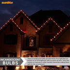 Sunlite 7C9/TR Incandescent 7-Watt, Intermediate Based, C9 Night Light Colored Bulb, Transparent Red, 25 Pack