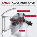 ARCCAPTAIN Large Viewing Screen 3.93"X3.66" Welding Helmet, True Color 1/1/1/1 Solar Power Auto Darkening Welding Hood with 4 Arc Sensor, Wide Shade 4/5-9/9-13 for TIG MIG ARC, Skeleton