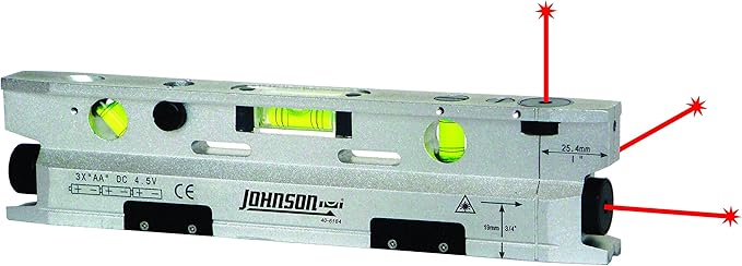 Johnson Level & Tool 40-6184 Magnetic Torpedo Laser Level, Silver & Black, 1 Laser Level