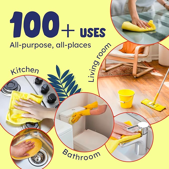 Originally Yellow Lemon Distilled White Vinegar For Cleaning Purpose | USA Made All Purpose Cleaner | Use as Glass, Kitchen & Floor Cleaner | Plant Derived Cleaning Vinegar Gallon in 2 pack | 128 Oz