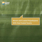 GUARD SHIELD Tarps Heavy Duty Waterproof 10x12 Feet Green Poly Tarp Cover Outdoor Thick UV Resistant Tarpaulin with Grommets 10mil (2-Pack)