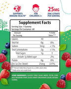 Zinc Gummies for Kids - Chewable Zinc Gummy Supplement for Children Immune Support - Low Sugar Natural Antioxidant Non-GMO Zinc Vitamin Chewables for Toddlers & Teens