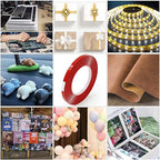 Clear Double Sided Tape, 8mm x 15m x 0.5mm Thickness, Strong Acrylic Adhesive Transparent, for Phone LCD Laptop Screen Case Repair Plastic Wood Metal DIY Glass Mounting