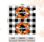 Fall Welcome Mailbox Covers Magnetic Standard Size Autumn Pumpkin Buffalo Plaid Mailbox Cover Post Box Wrap Outdoor Decor for Garden Yard 21x18 Inch