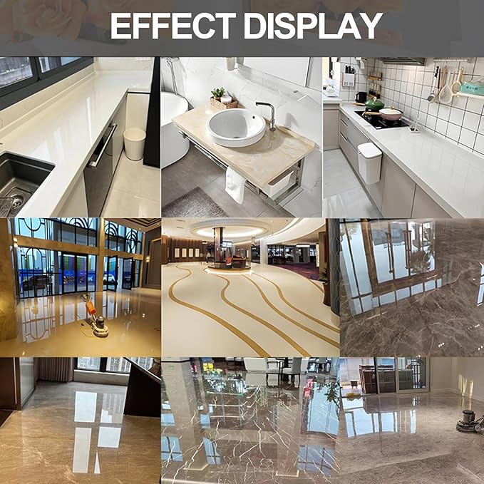 Marble Polishing Paste, Professional Marble Cleaner & Quartz Polish, Stone Sealer & Protector for Countertops, Floors, and Walls – Marble Polishing Compound Kit, 2.2LB (2 Piece)