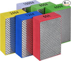 6pcs Diamond Hand Polishing Pads for Ceramic Tile Glass Grinding,Sanding Blocks Polishing 60#,120#,240#,400#,800#,1000#