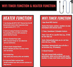 1800W Pool Immersion Water Heater with Wifi Timer & Temp Control – Submersible Electric Heater for Above-Ground Pool, Bucket, Bathtub, Baptistry, Baptismal Pool, Inflatable Pool & Hot Tub