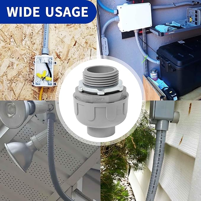 (1" Conduit Coupling 10 Pack) Yariwiz 1 inch Plastic Liquid Tight Conduit Coupling