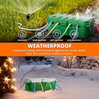 QUOBAS Outdoor Waterproof Electrical Box with 6 Cable Ports, IP54 Weatherproof Heavy-Duty Extension Cord Cover for Power Strips, Garden Power Tools, Holiday Lights, Green