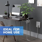 3 Prong Power Extension Cord with Multiple Outlets 10 FT, 16/3 Gauge Multi 3 Outlet Wire, 90 Degree Angled Male Plug, 16 AWG Grounded Wire (13A 125V 1625W), ETL Listed, White Cable with 25 Cable Ties