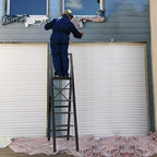 6 Step Ladder, Portable Step Ladder with Handrails, Folding Step Stool for Adult, Aluminum Step Ladder for Closet, Kitchen, Outdoor, 330LBS - Black