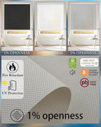 Motorized Blinds with Remote Cordless Automatic Motorized Shades Custom Blinds for Windows Smart Curtains Compatible with Alexa Google Home(Solar Beige,W61 x H72in)