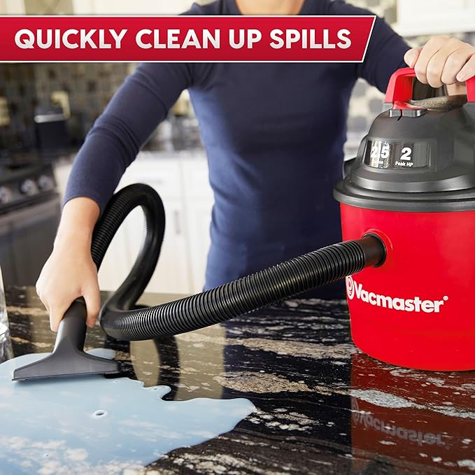 Vacmaster 2.5-Gallon* 2 Peak HP Wall Mountable Wet/Dry Vacuum – VOM205P 1101