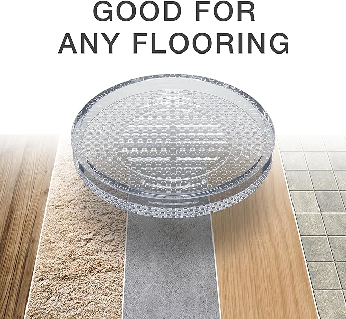 X-Protector Furniture Cups - 4 PCS 3" - Non Slip Furniture Pads for Hardwood Floors - Transparent Floor Protectors - Bed Stoppers to Prevent Sliding - Keep Furniture from Sliding on Floor! (Round)